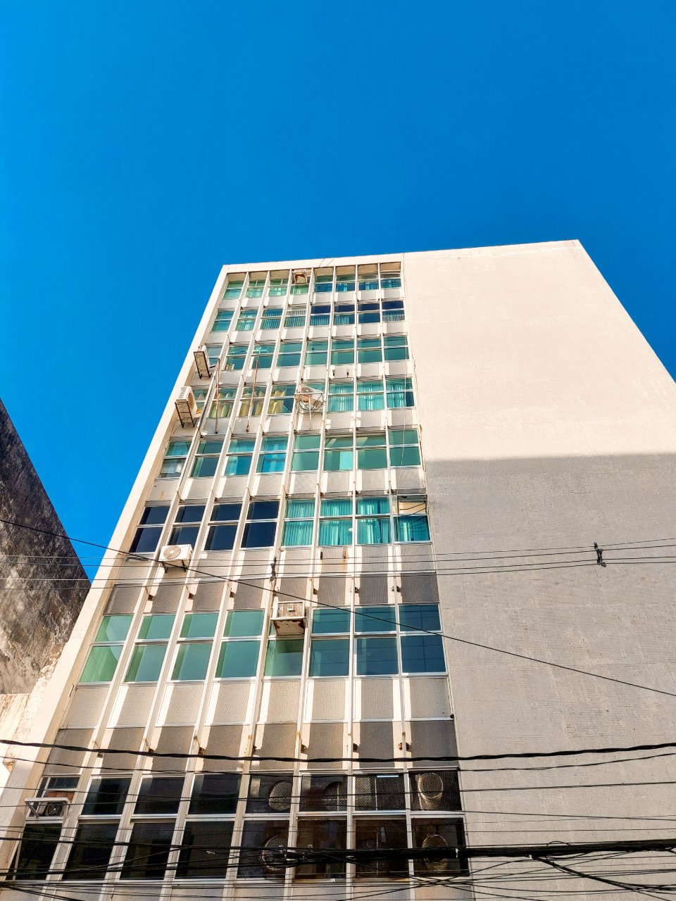 The facade of an office building in Recife, Brazil.